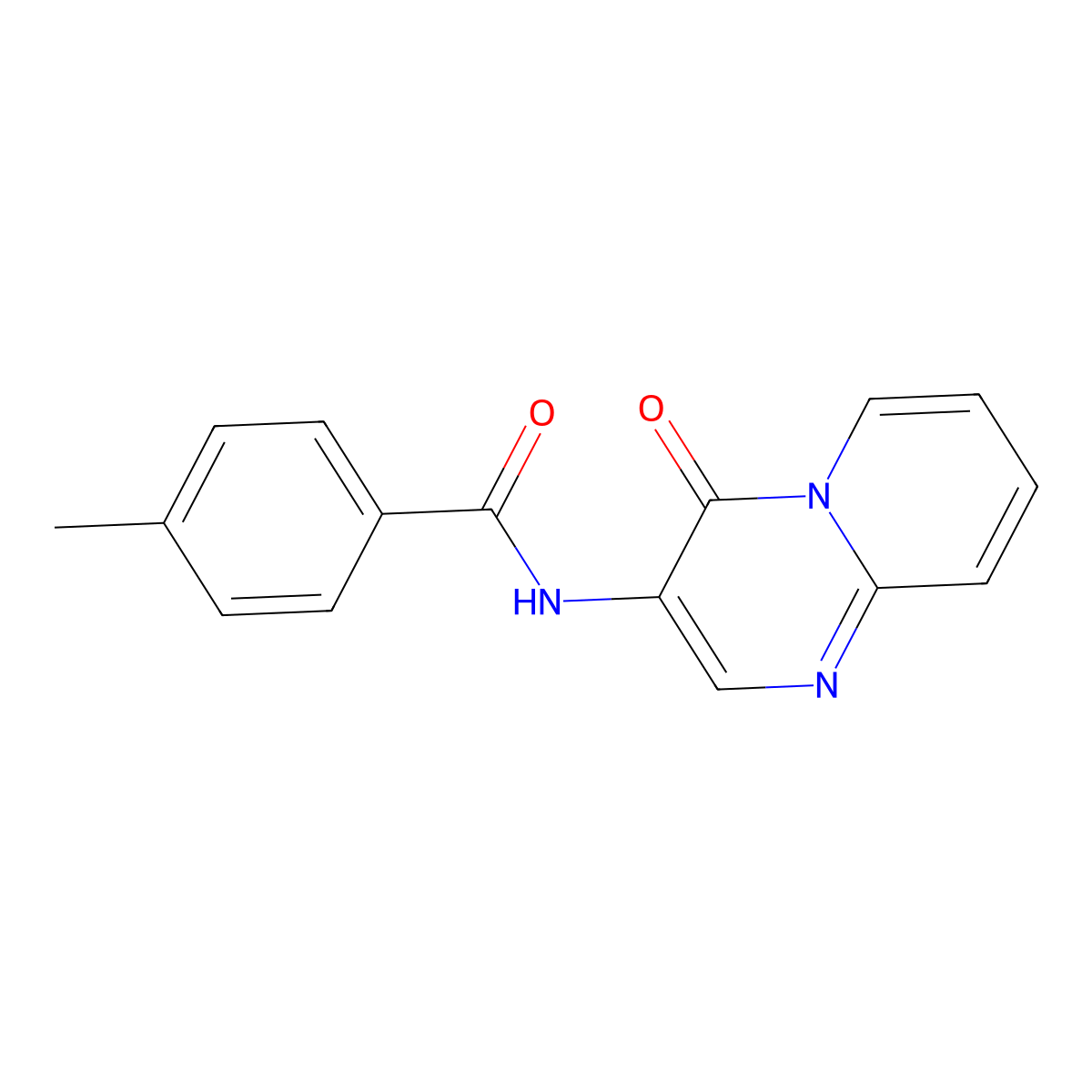 4-methyl-N-(4-oxo-4H-pyrido[1,2-a]pyrimidin-3-yl)benzamide molecular structure, CAS 832681-68-2