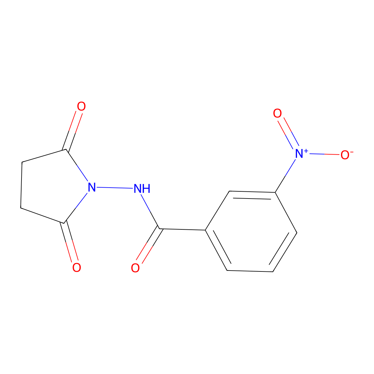 N-(2,5-dioxopyrrolidin-1-yl)-3-nitrobenzamide molecular structure, CAS 832681-79-5