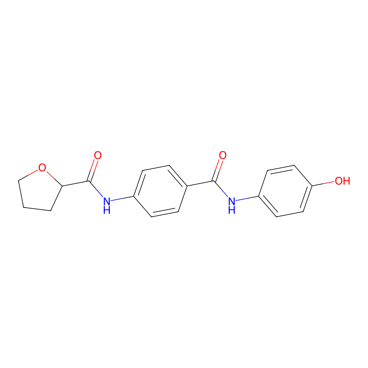 N-[4-[(4-hydroxyphenyl)carbamoyl]phenyl]oxolane-2-carboxamide molecular structure, CAS 832683-16-6