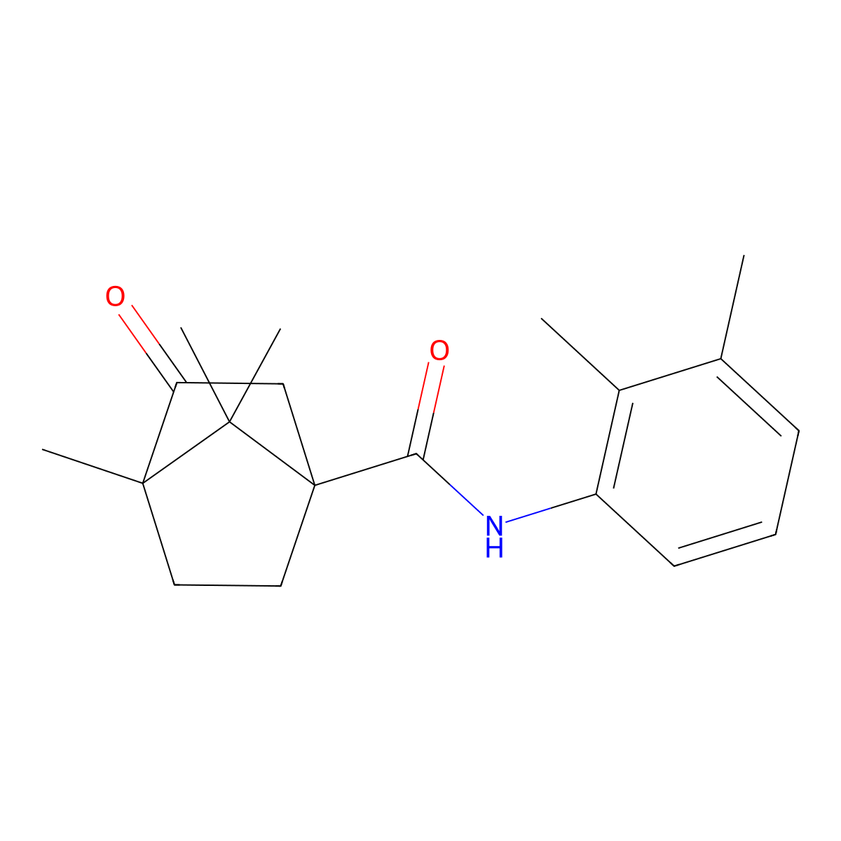 N-(2,3-dimethylphenyl)-4,7,7-trimethyl-3-oxobicyclo[2.2.1]heptane-1-carboxamide molecular structure, CAS 832683-40-6