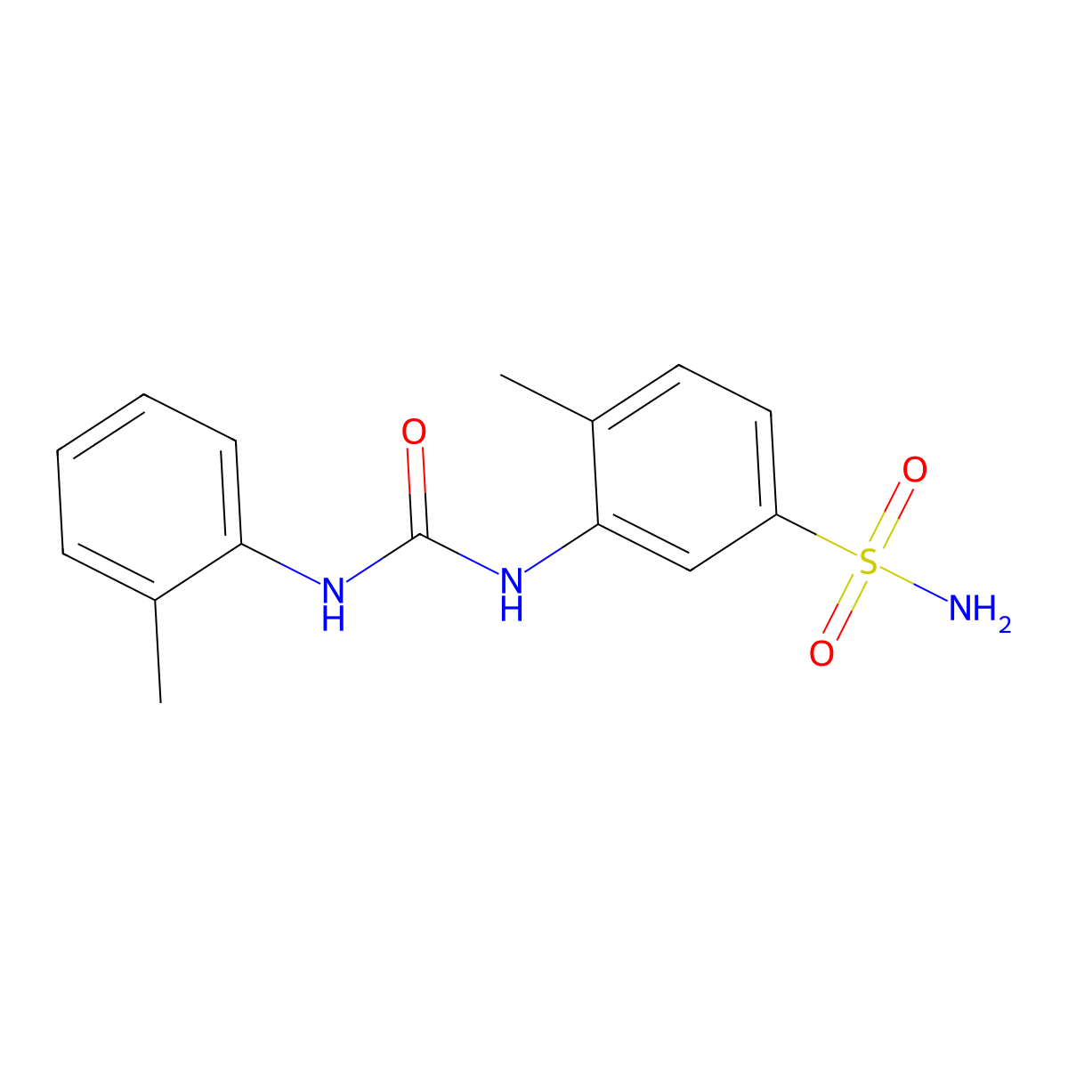4-Methyl-3-[(2-toluidinocarbonyl)amino]benzenesulfonamide molecular structure, CAS 832683-83-7