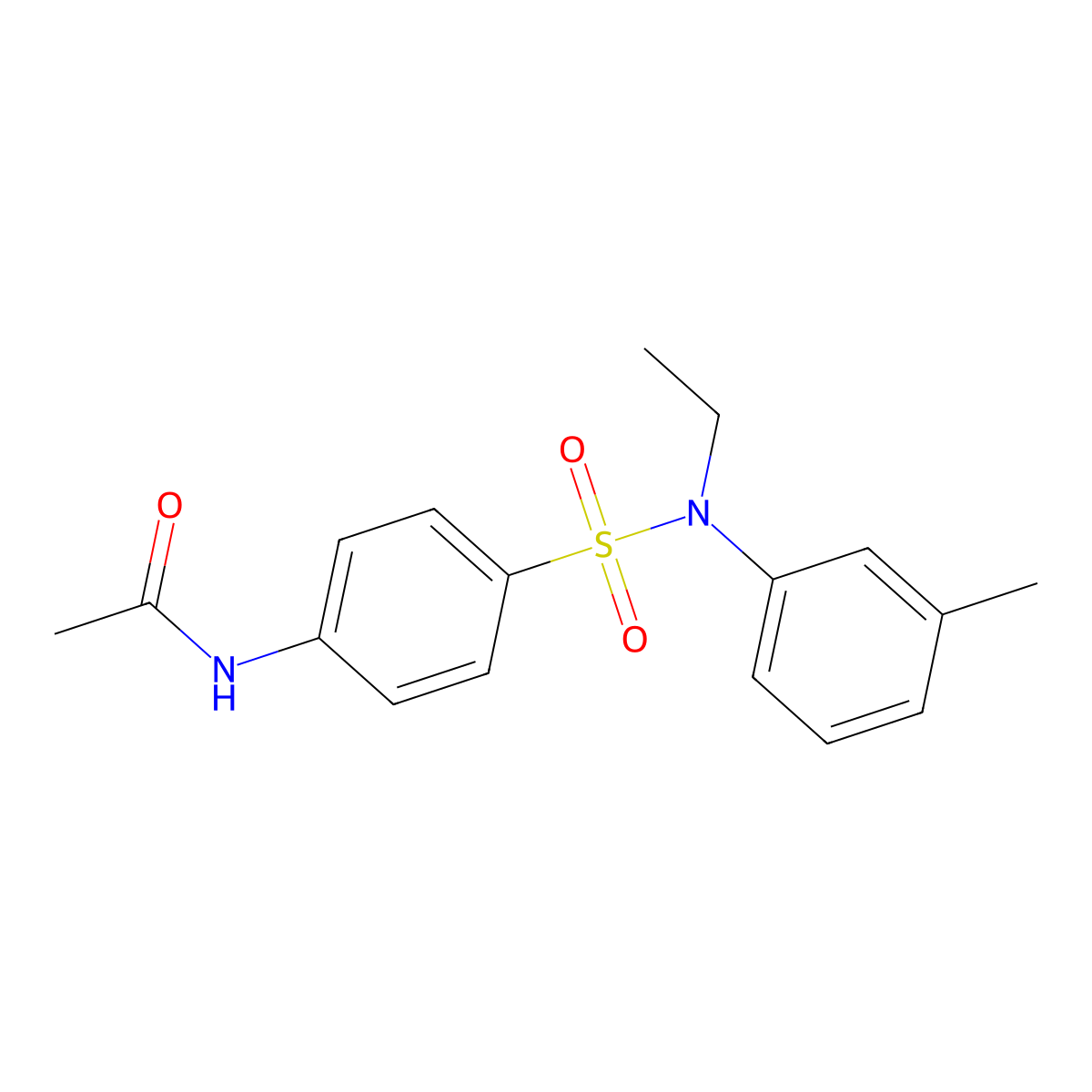 N-{4-[ethyl(3-methylphenyl)sulfamoyl]phenyl}acetamide molecular structure, CAS 832683-92-8