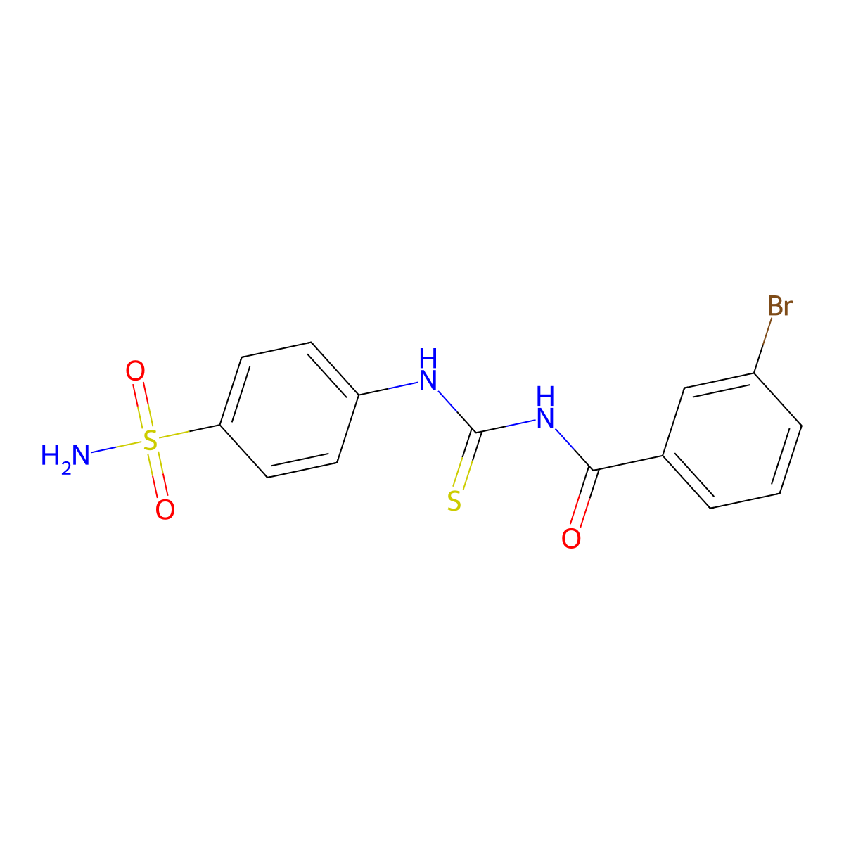 3-bromo-N-[(4-sulfamoylphenyl)carbamothioyl]benzamide molecular structure, CAS 832684-63-6