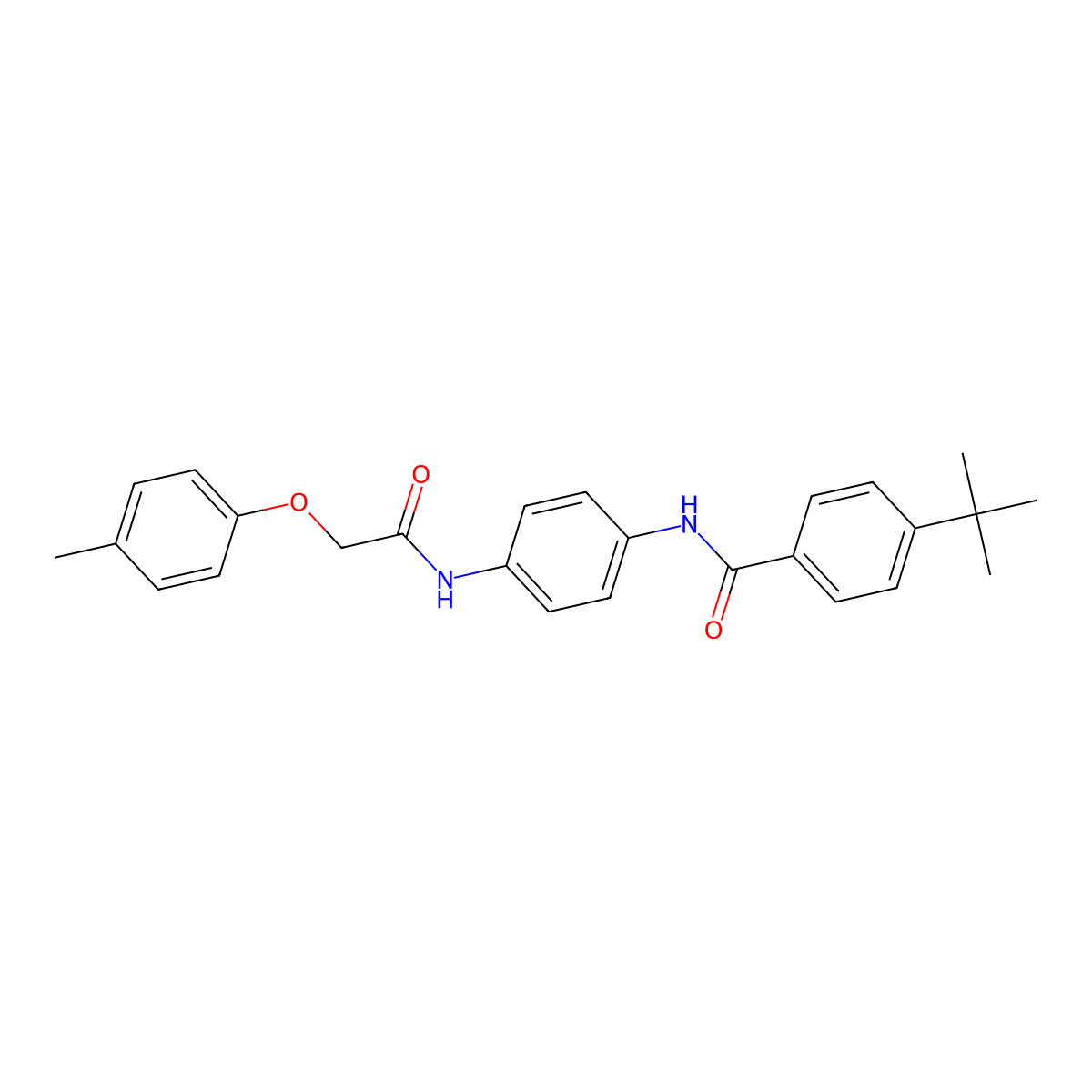 4-tert-butyl-N-[4-[[2-(4-methylphenoxy)acetyl]amino]phenyl]benzamide molecular structure, CAS 832685-52-6