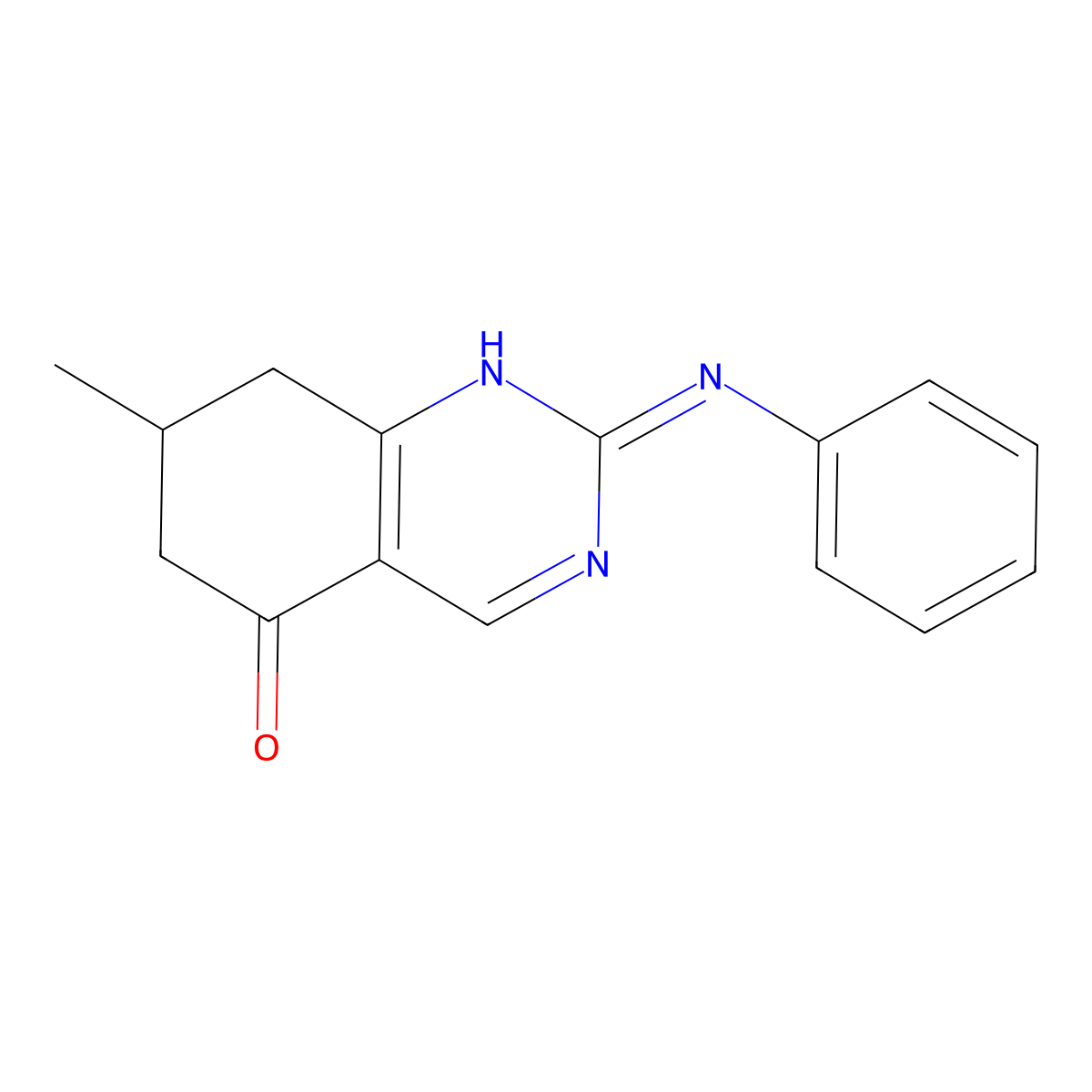2-anilino-7-methyl-7,8-dihydro-5(6H)-quinazolinone molecular structure, CAS 832685-57-1