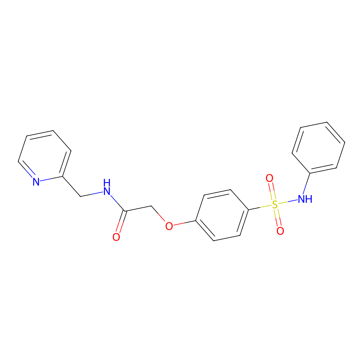 2-[4-(phenylsulfamoyl)phenoxy]-N-(pyridin-2-ylmethyl)acetamide molecular structure, CAS 832685-76-4