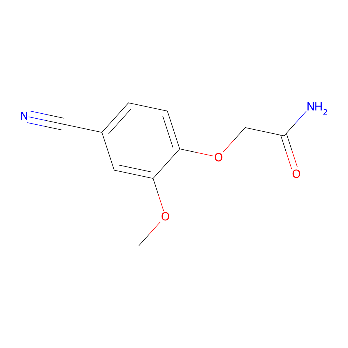 2-(4-Cyano-2-methoxyphenoxy)acetamide molecular structure, CAS 832685-84-4