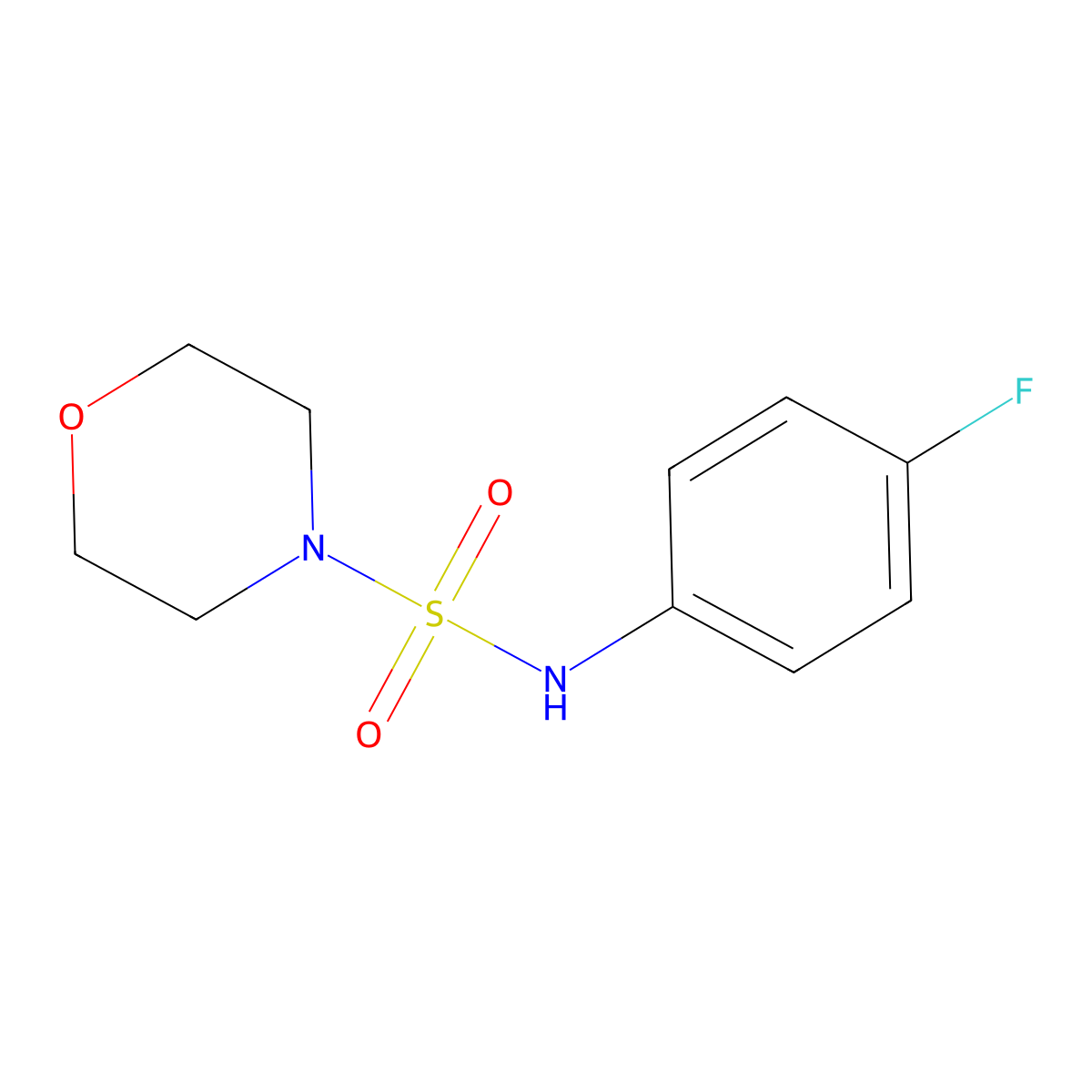 N-(4-fluorophenyl)morpholine-4-sulfonamide molecular structure, CAS 832686-99-4