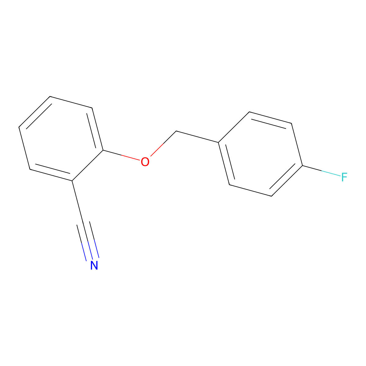 2-[(4-Fluorophenyl)methoxy]benzonitrile molecular structure, CAS 832687-25-9