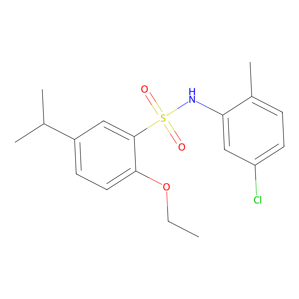 (5-Chloro-2-methylphenyl){[2-ethoxy-5-(methylethyl)phenyl]sulfonyl}amine molecular structure, CAS 832687-28-2