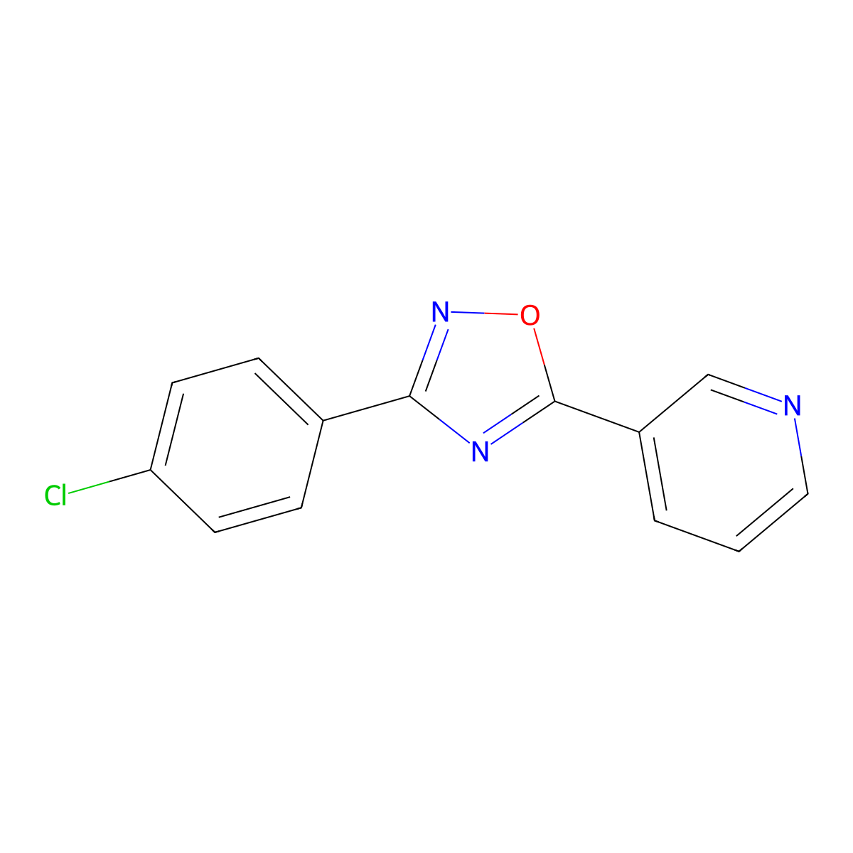 3-(4-Chlorophenyl)-5-pyridin-3-yl-1,2,4-oxadiazole molecular structure, CAS 832687-39-5