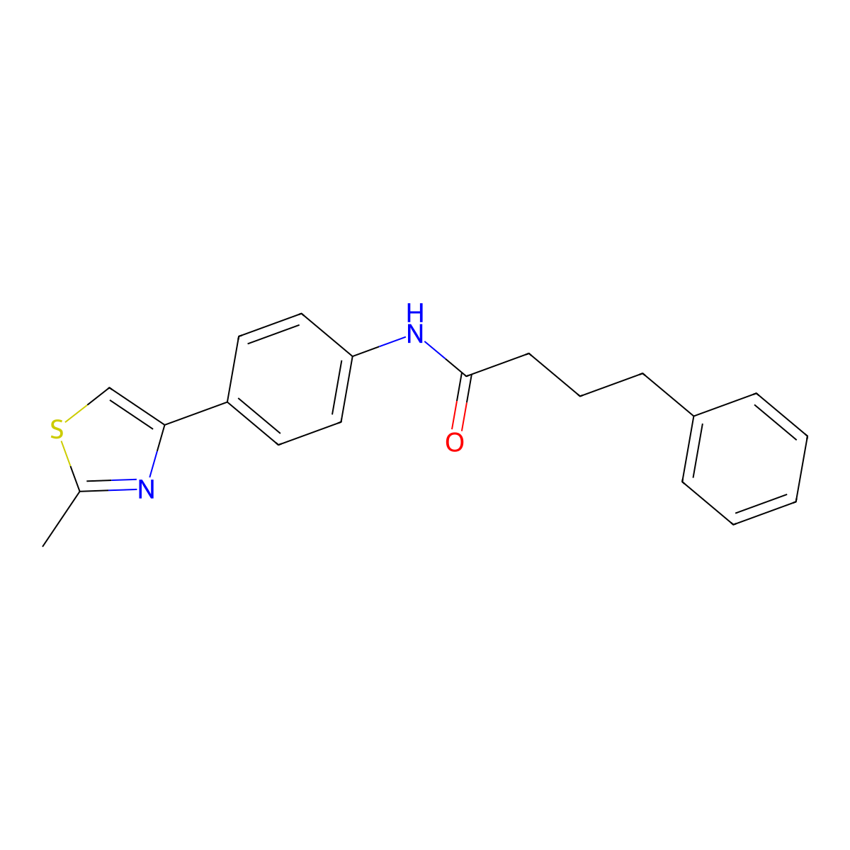 N-[4-(2-methyl-1,3-thiazol-4-yl)phenyl]-4-phenylbutanamide molecular structure, CAS 832687-85-1