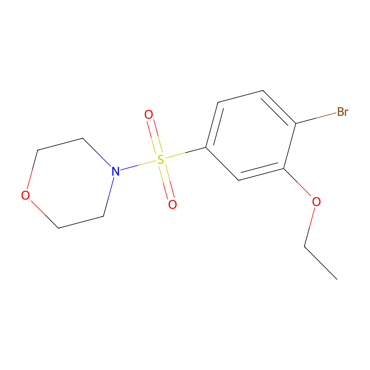 4-(4-Bromo-3-ethoxyphenyl)sulfonylmorpholine molecular structure, CAS 832688-33-2