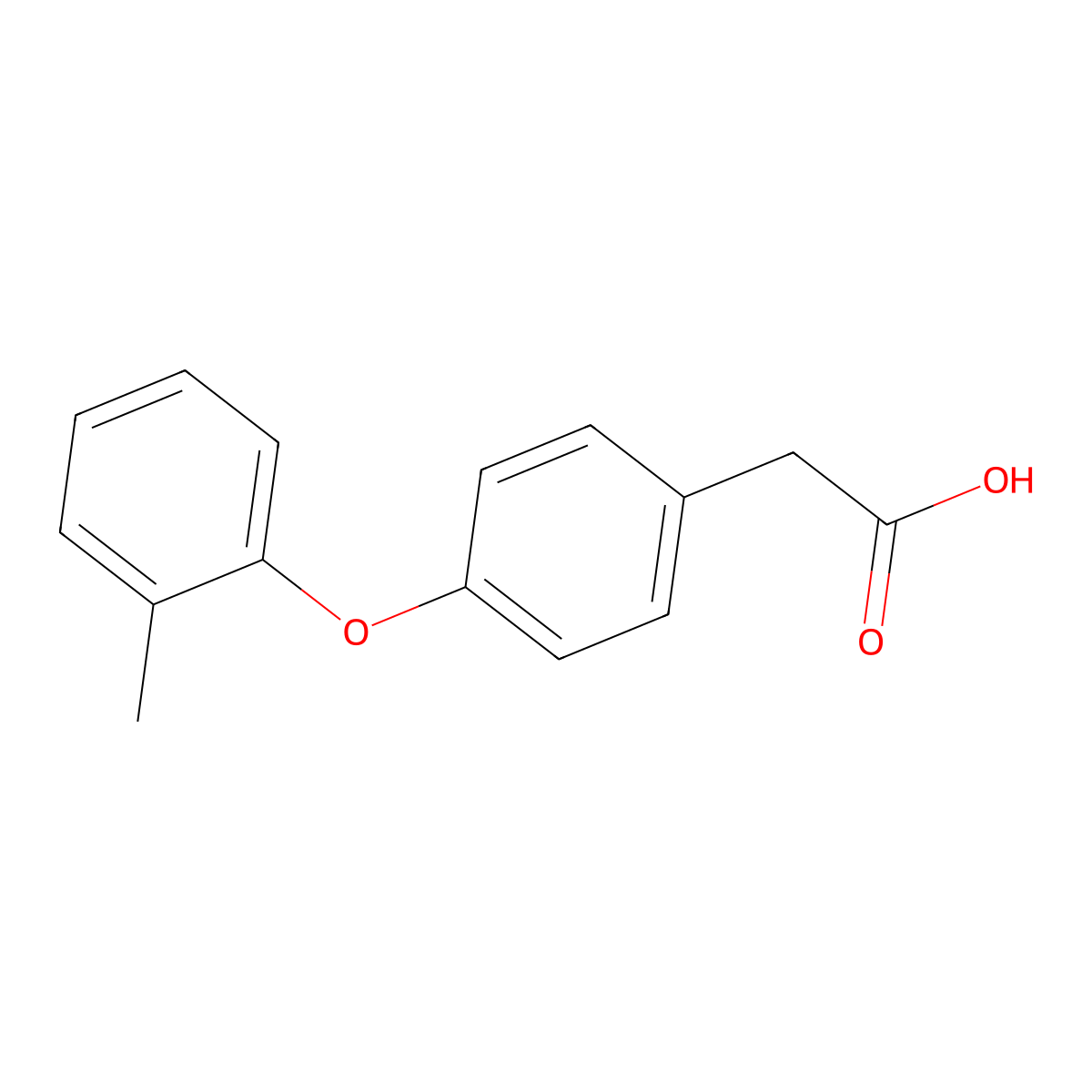 2-[4-(2-Methylphenoxy)phenyl]acetic acid molecular structure, CAS 832713-17-4