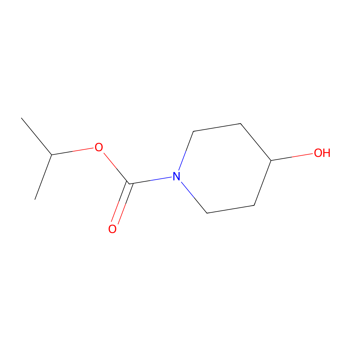 Isopropyl 4-Hydroxypiperidine-1-carboxylate molecular structure, CAS 832715-51-2