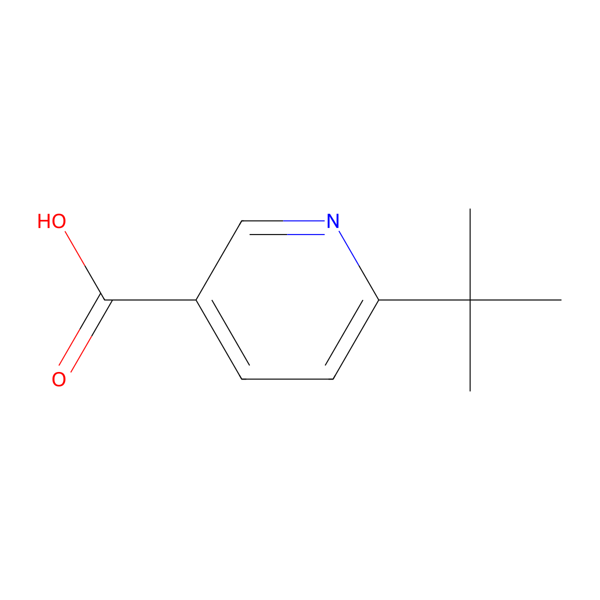6-(tert-Butyl)nicotinic acid molecular structure, CAS 832715-99-8