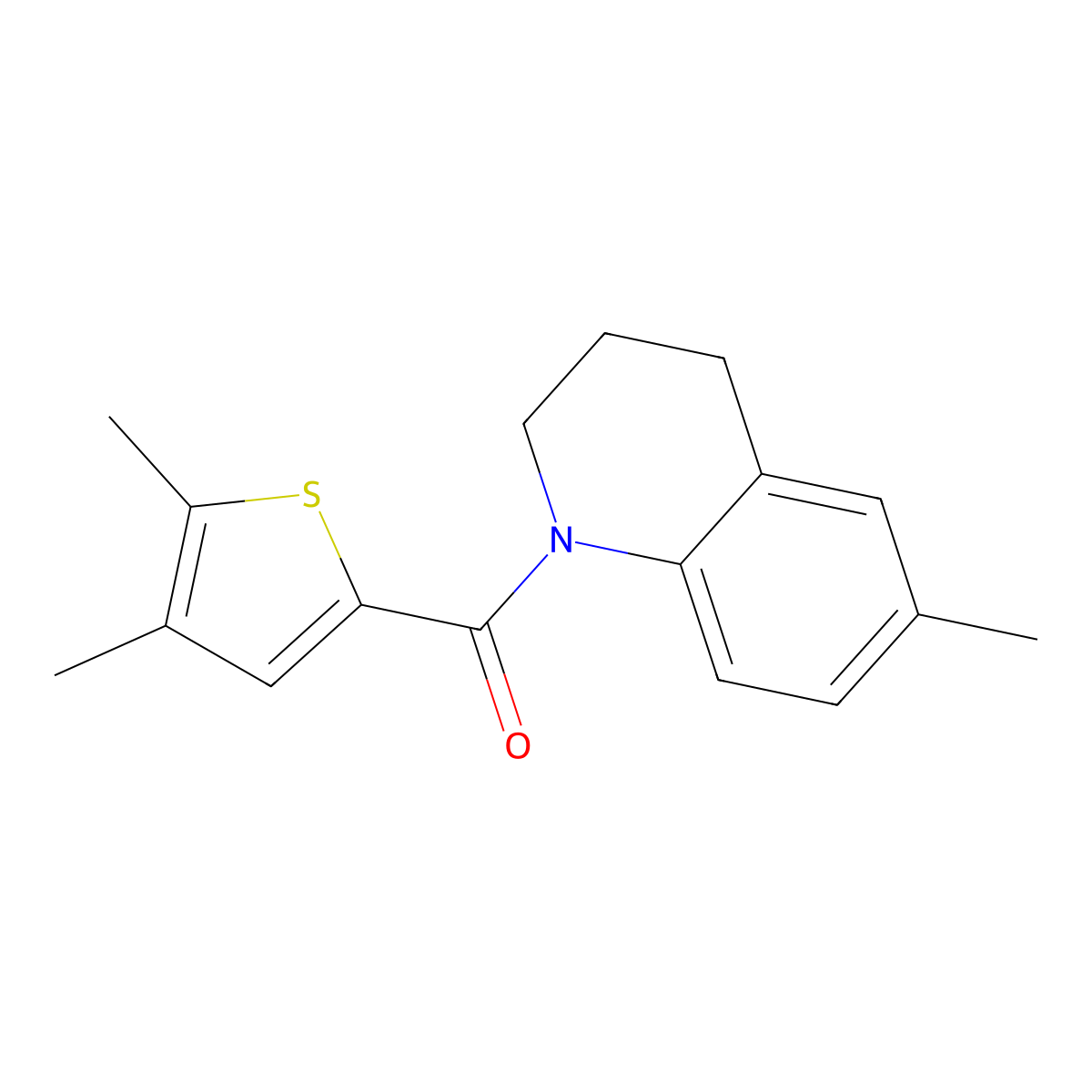 (4,5-dimethylthiophen-2-yl)(6-methyl-3,4-dihydroquinolin-1(2H)-yl)methanone molecular structure, CAS 832729-10-9