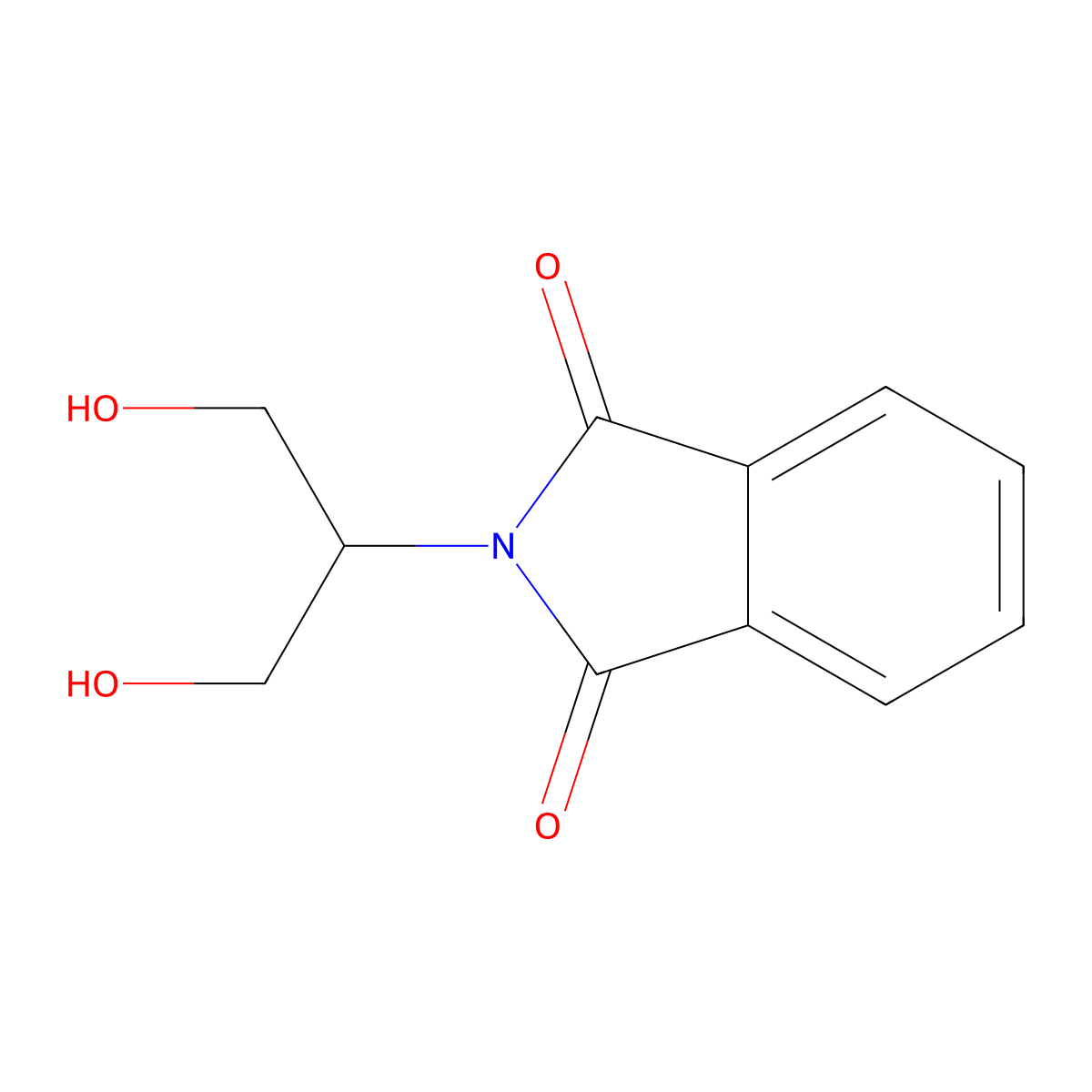2-(1,3-dihydroxypropan-2-yl)-2,3-dihydro-1H-isoindole-1,3-dione molecular structure, CAS 832730-58-2