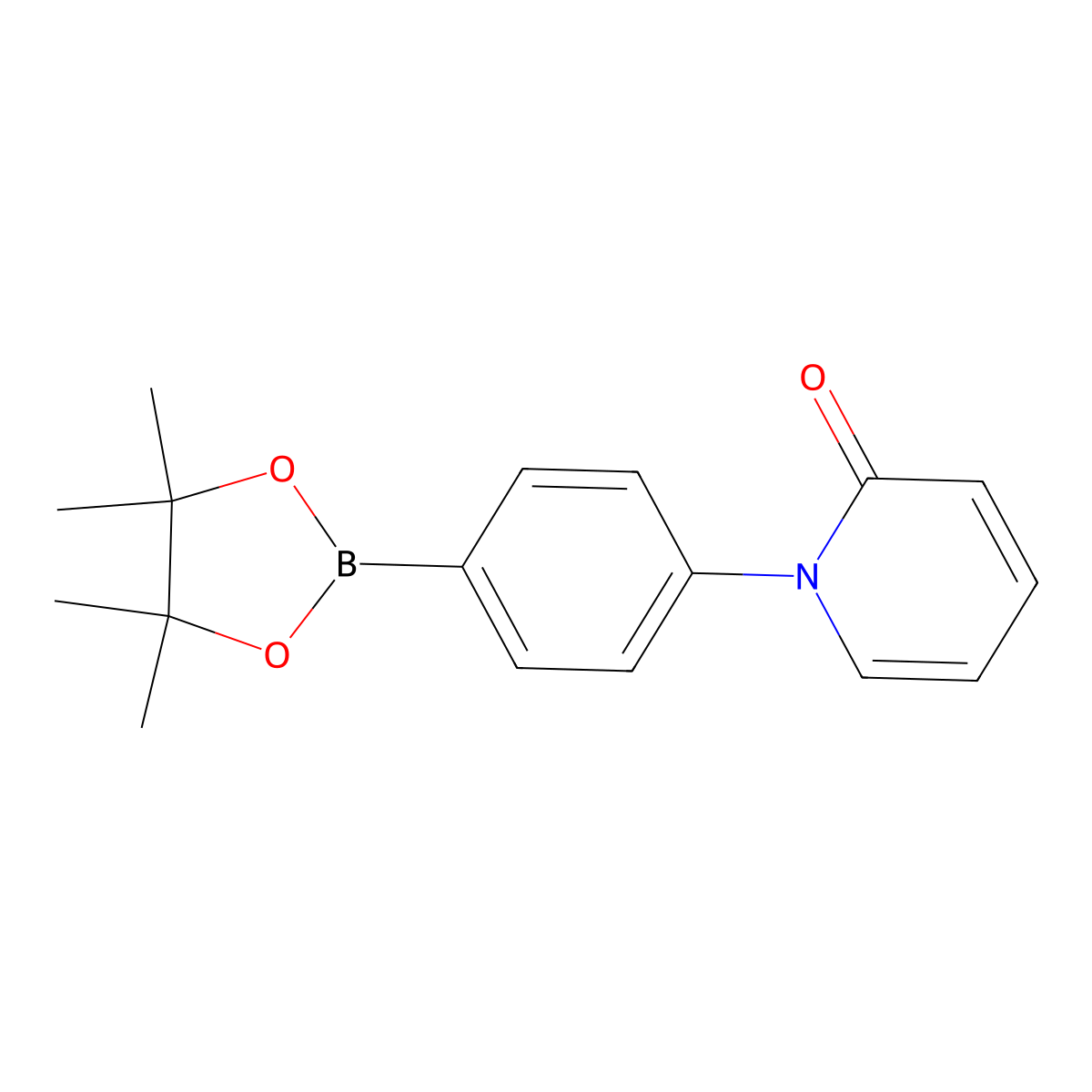1-(4-(4,4,5,5-Tetramethyl-1,3,2-dioxaborolan-2-yl)phenyl)pyridin-2(1H)-one molecular structure, CAS 832735-55-4