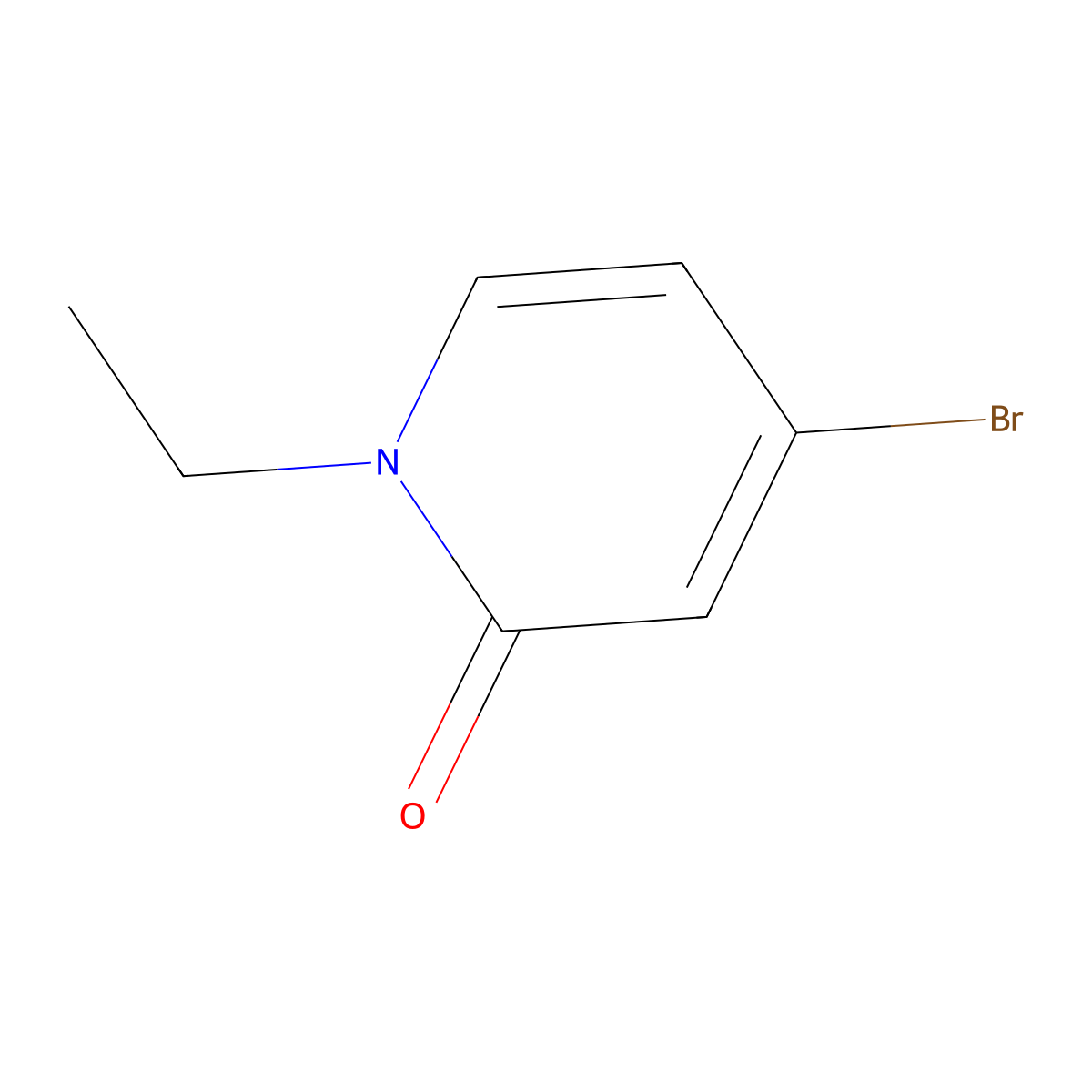 4-bromo-1-ethylpyridin-2(1H)-one molecular structure, CAS 832735-58-7