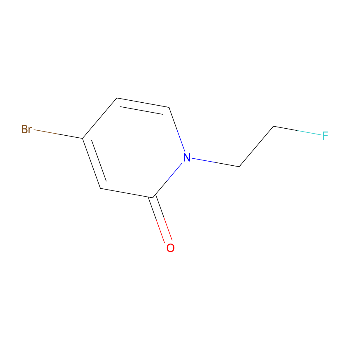 4-Bromo-1-(2-fluoroethyl)pyridin-2(1H)-one molecular structure, CAS 832735-62-3