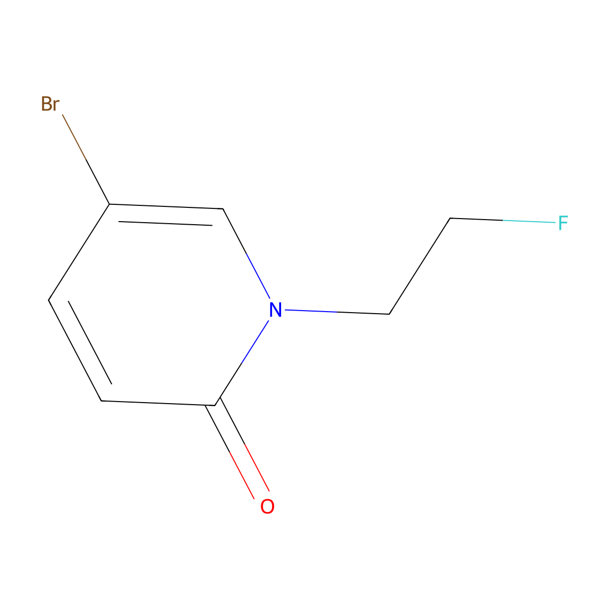5-bromo-1-(2-fluoroethyl)pyridin-2(1H)-one molecular structure, CAS 832735-63-4