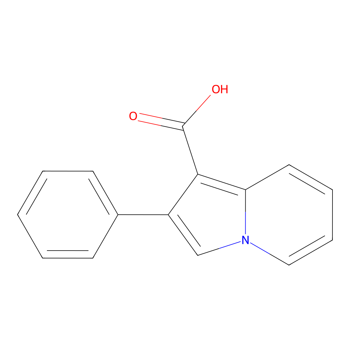1-Indolizinecarboxylic acid, 2-phenyl- molecular structure, CAS 832735-87-2