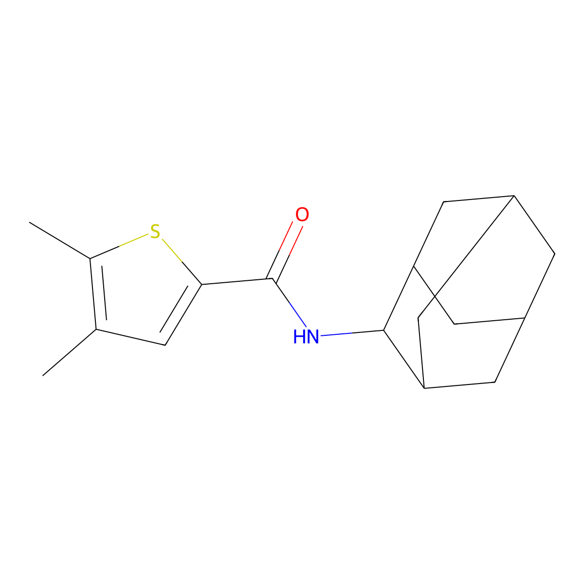 N-(2-adamantyl)-4,5-dimethylthiophene-2-carboxamide molecular structure, CAS 832736-92-2