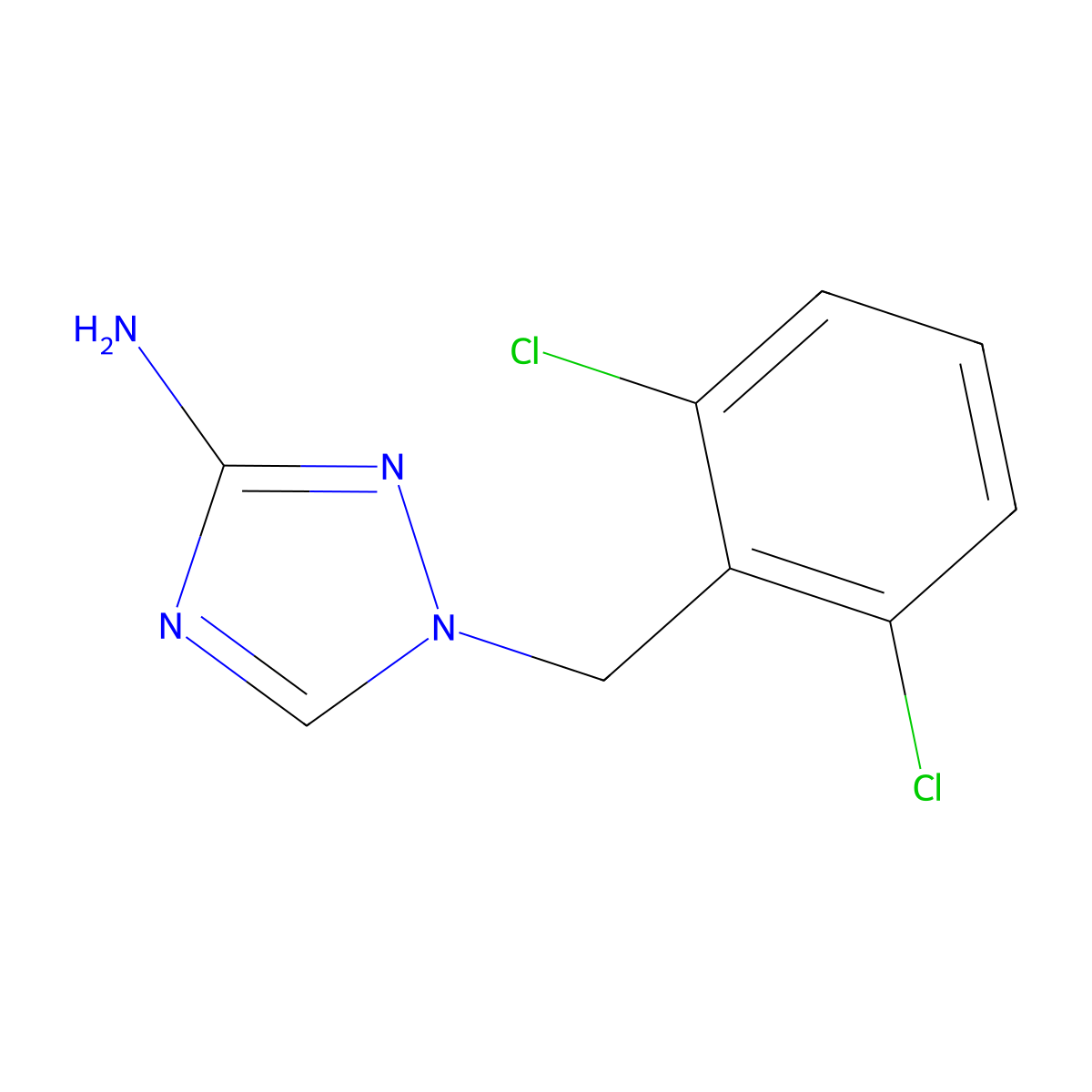 1-(2,6-dichlorobenzyl)-1H-1,2,4-triazol-3-amine molecular structure, CAS 832737-21-0