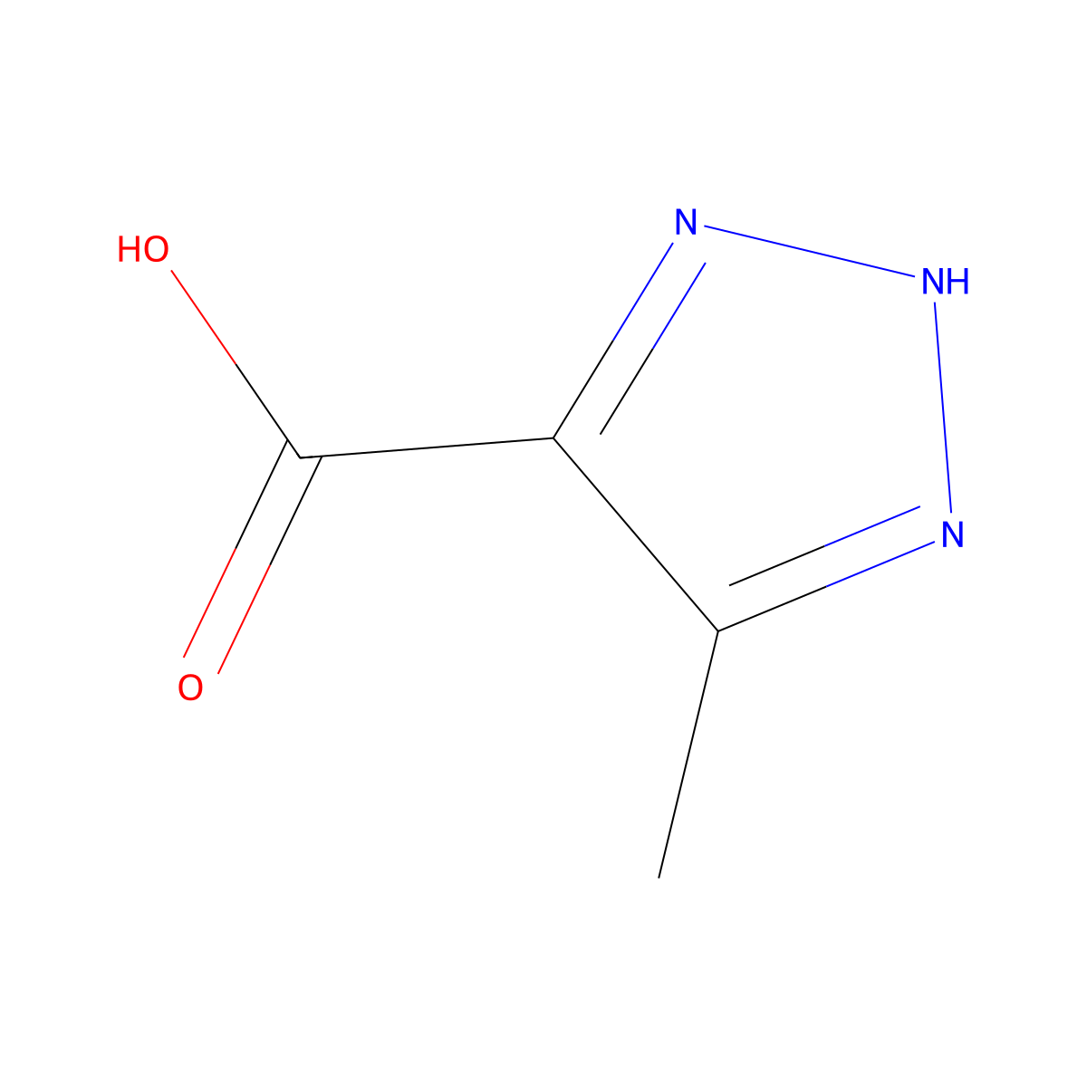 5-methyl-2H-1,2,3-triazole-4-carboxylic acid molecular structure, CAS 832737-27-6