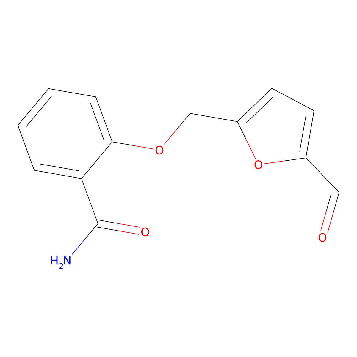 2-[(5-Formylfuran-2-yl)methoxy]benzamide molecular structure, CAS 832737-31-2