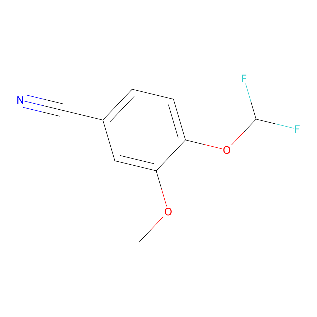 4-(Difluoromethoxy)-3-methoxybenzonitrile molecular structure, CAS 832737-32-3