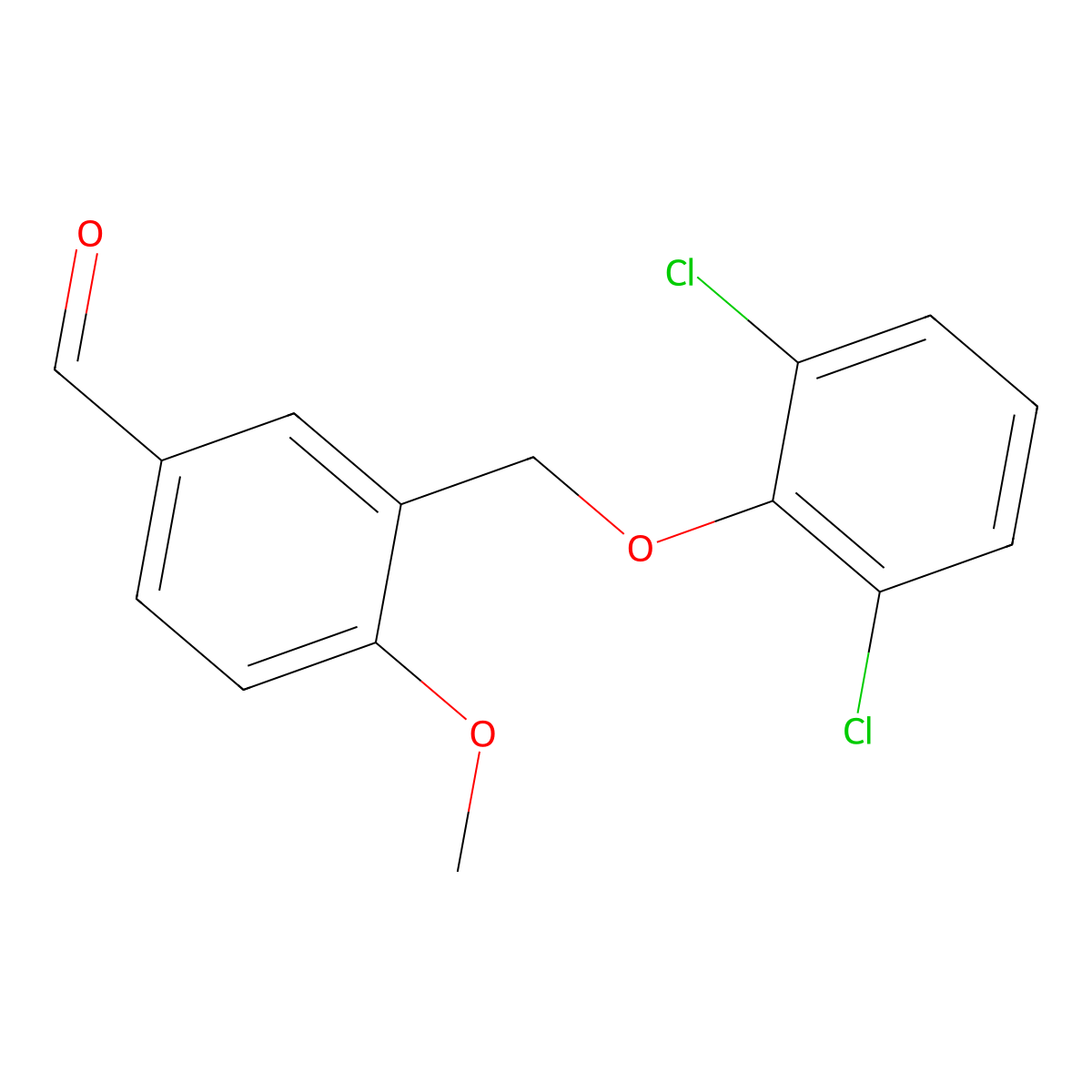 3-[(2,6-Dichlorophenoxy)methyl]-4-methoxybenzaldehyde molecular structure, CAS 832737-35-6