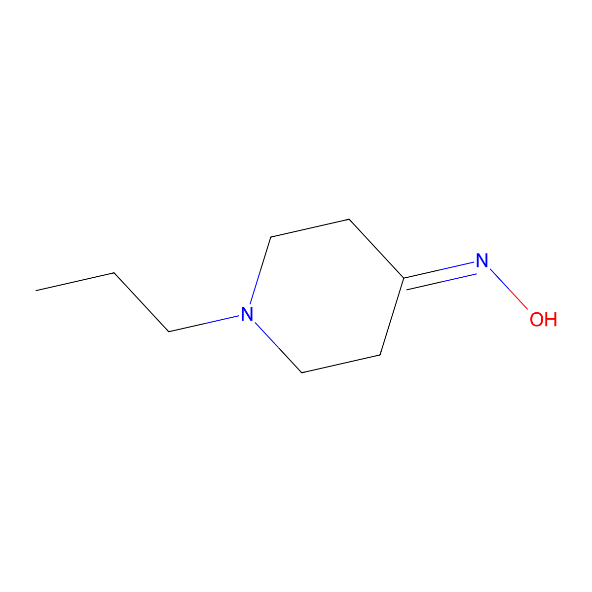 N-(1-propylpiperidin-4-ylidene)hydroxylamine molecular structure, CAS 832737-39-0