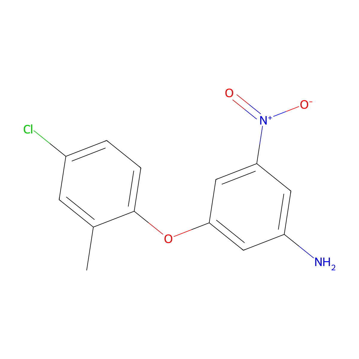 3-(4-Chloro-2-methylphenoxy)-5-nitroaniline molecular structure, CAS 832737-41-4