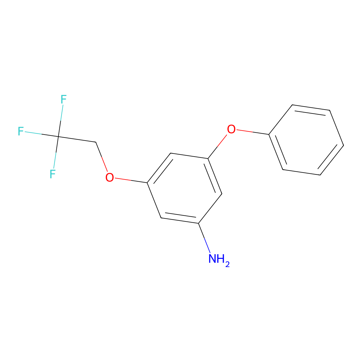 3-Phenoxy-5-(2,2,2-trifluoroethoxy)aniline molecular structure, CAS 832737-44-7