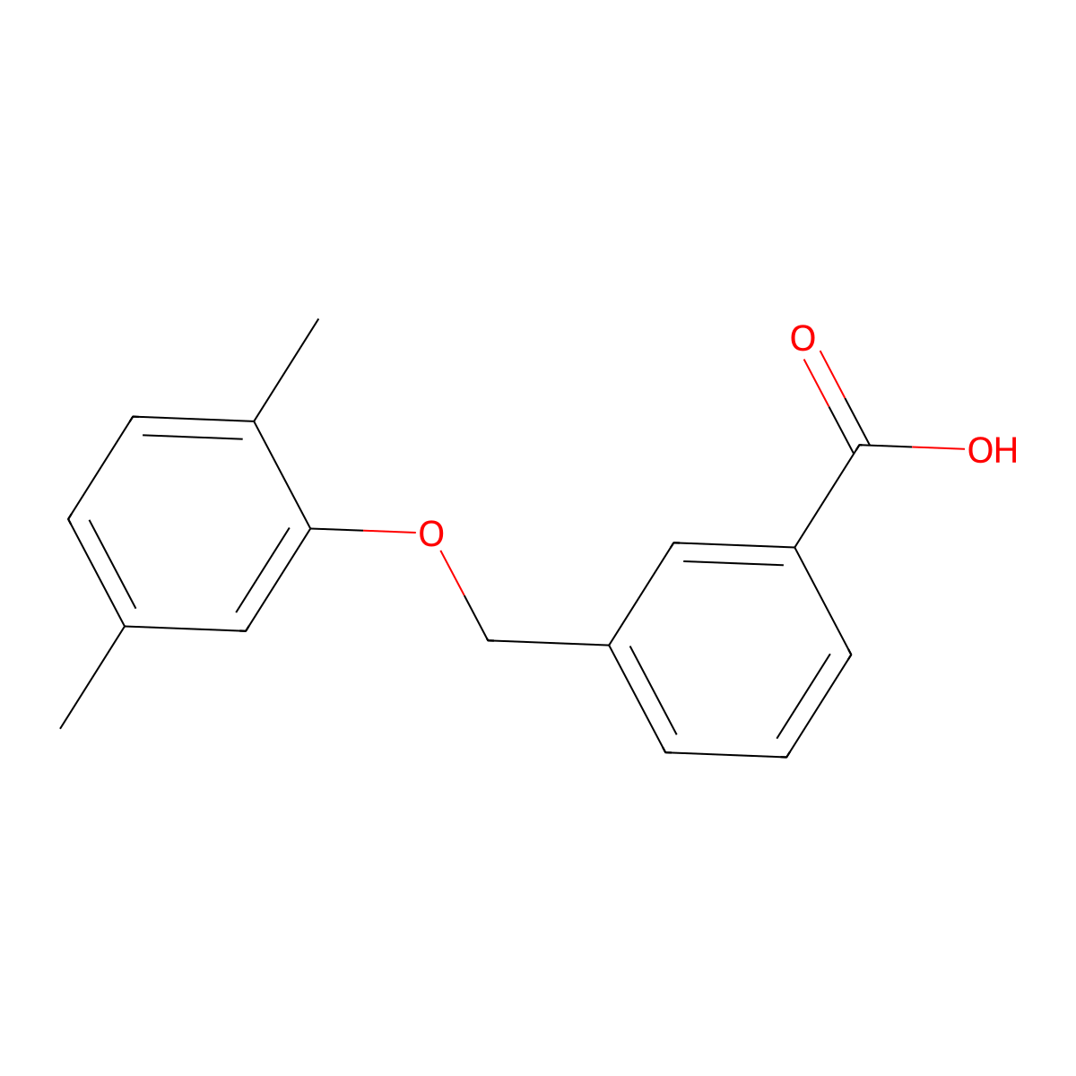 3-[(2,5-Dimethylphenoxy)methyl]benzoic acid molecular structure, CAS 832737-48-1