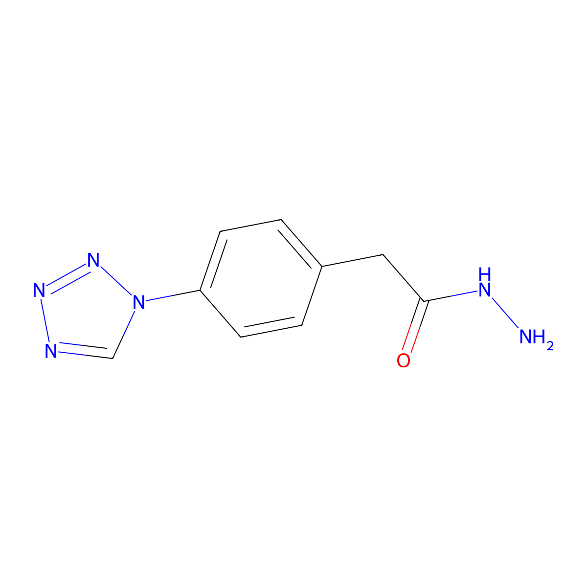 (4-Tetrazol-1-yl-phenyl)-acetic acid hydrazide molecular structure, CAS 832737-53-8