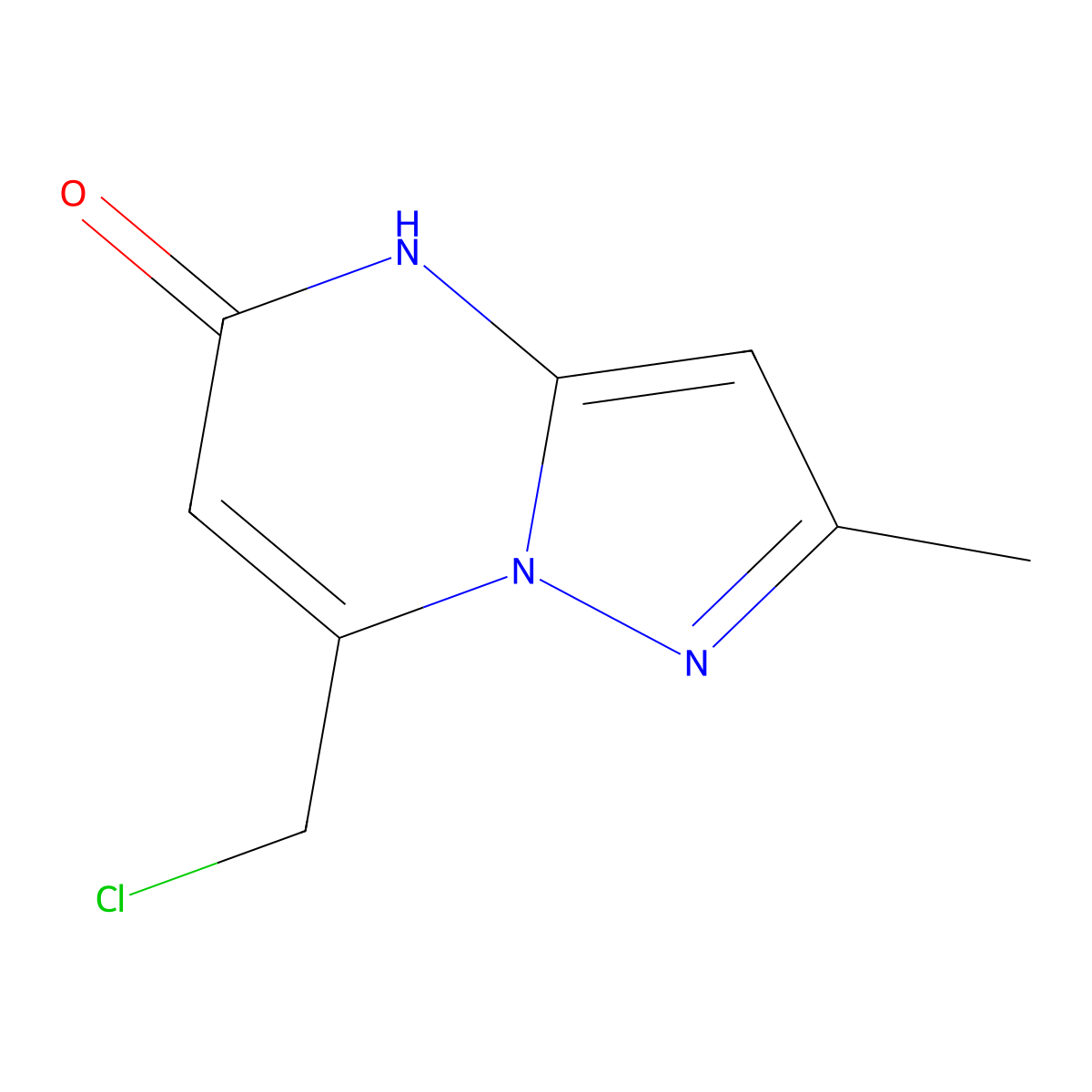 7-(Chloromethyl)-2-methylpyrazolo[1,5-a]pyrimidin-5-ol molecular structure, CAS 832737-54-9