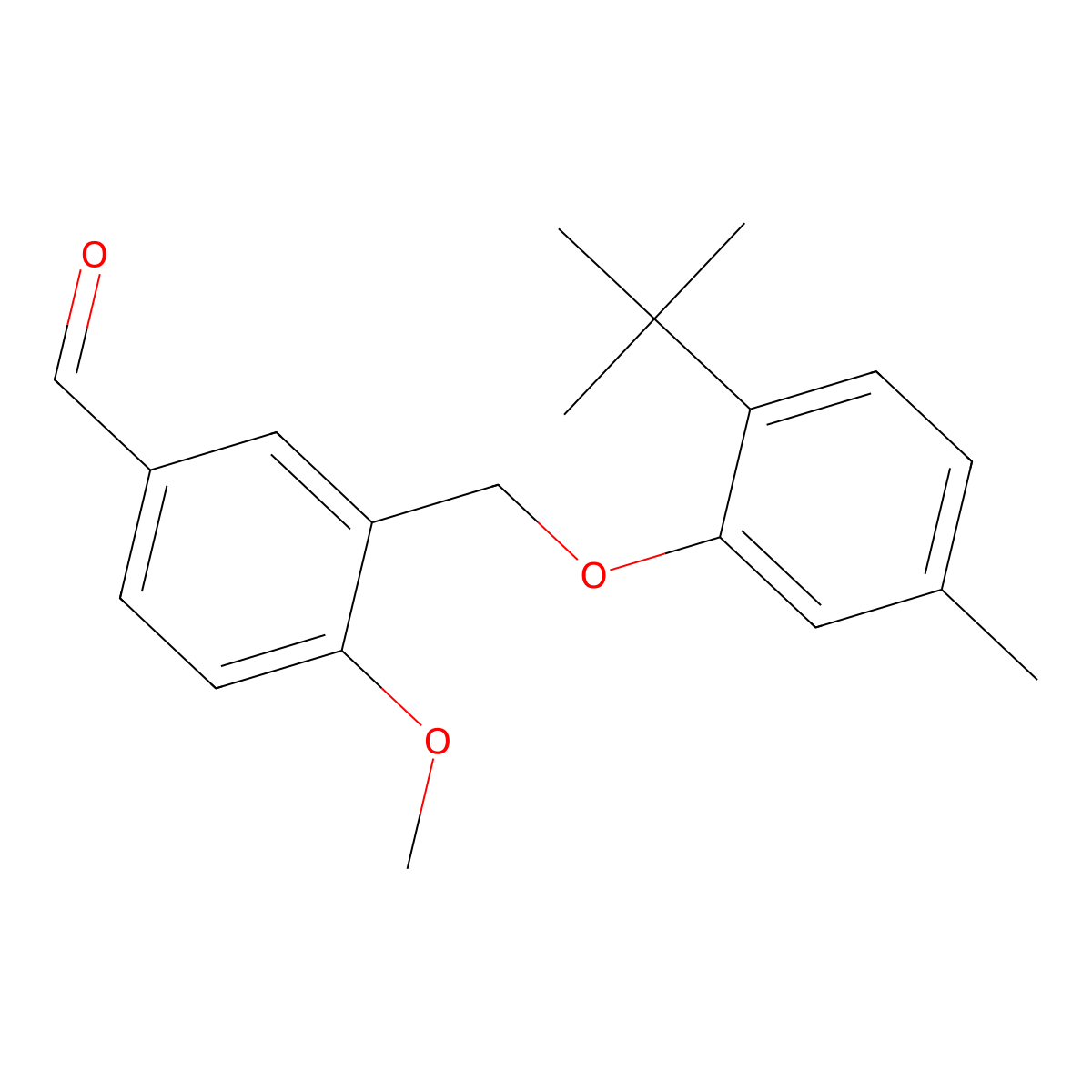 3-[(2-Tert-butyl-5-methylphenoxy)methyl]-4-methoxybenzaldehyde molecular structure, CAS 832737-62-9