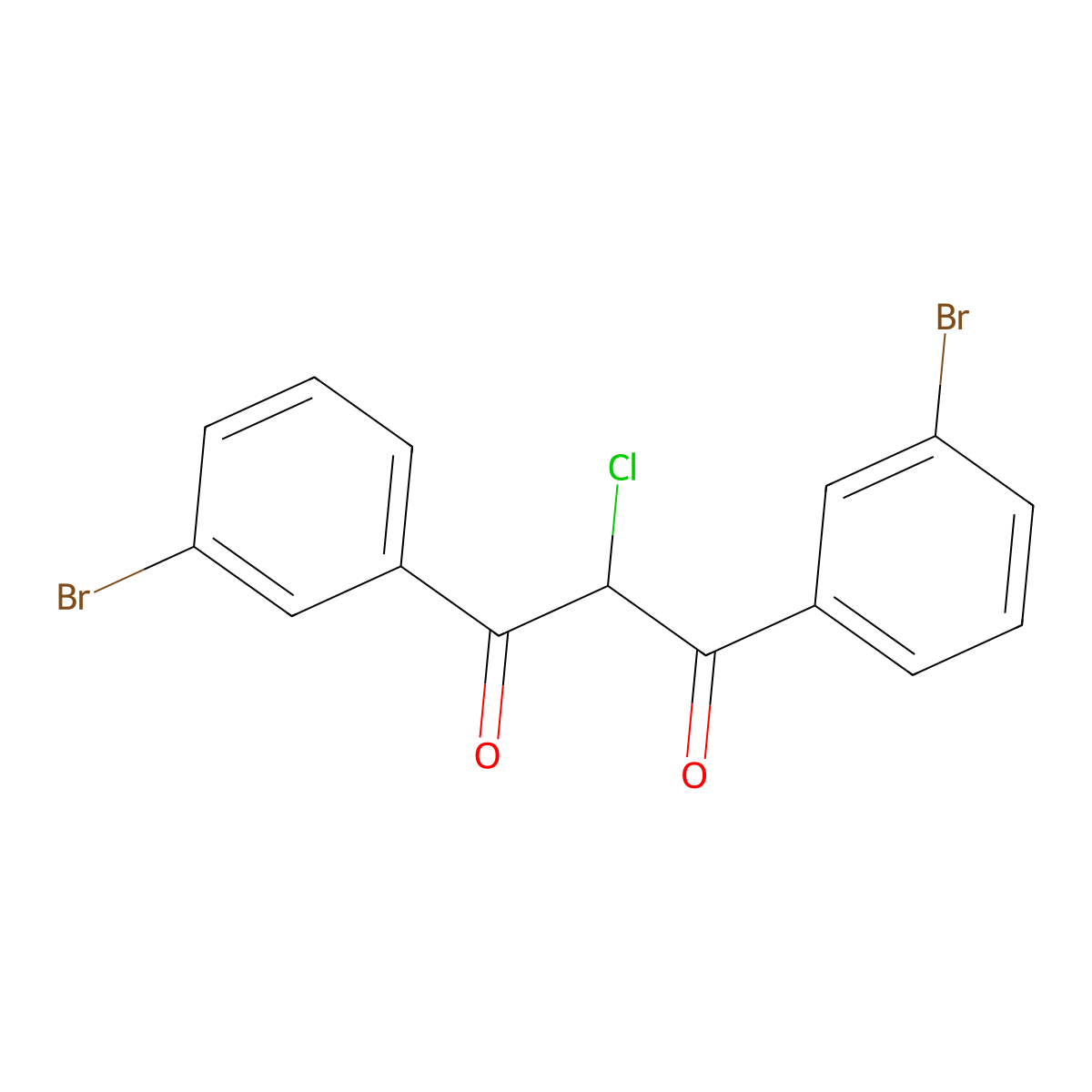 1,3-Bis(3-bromophenyl)-2-chloropropane-1,3-dione molecular structure, CAS 832737-71-0
