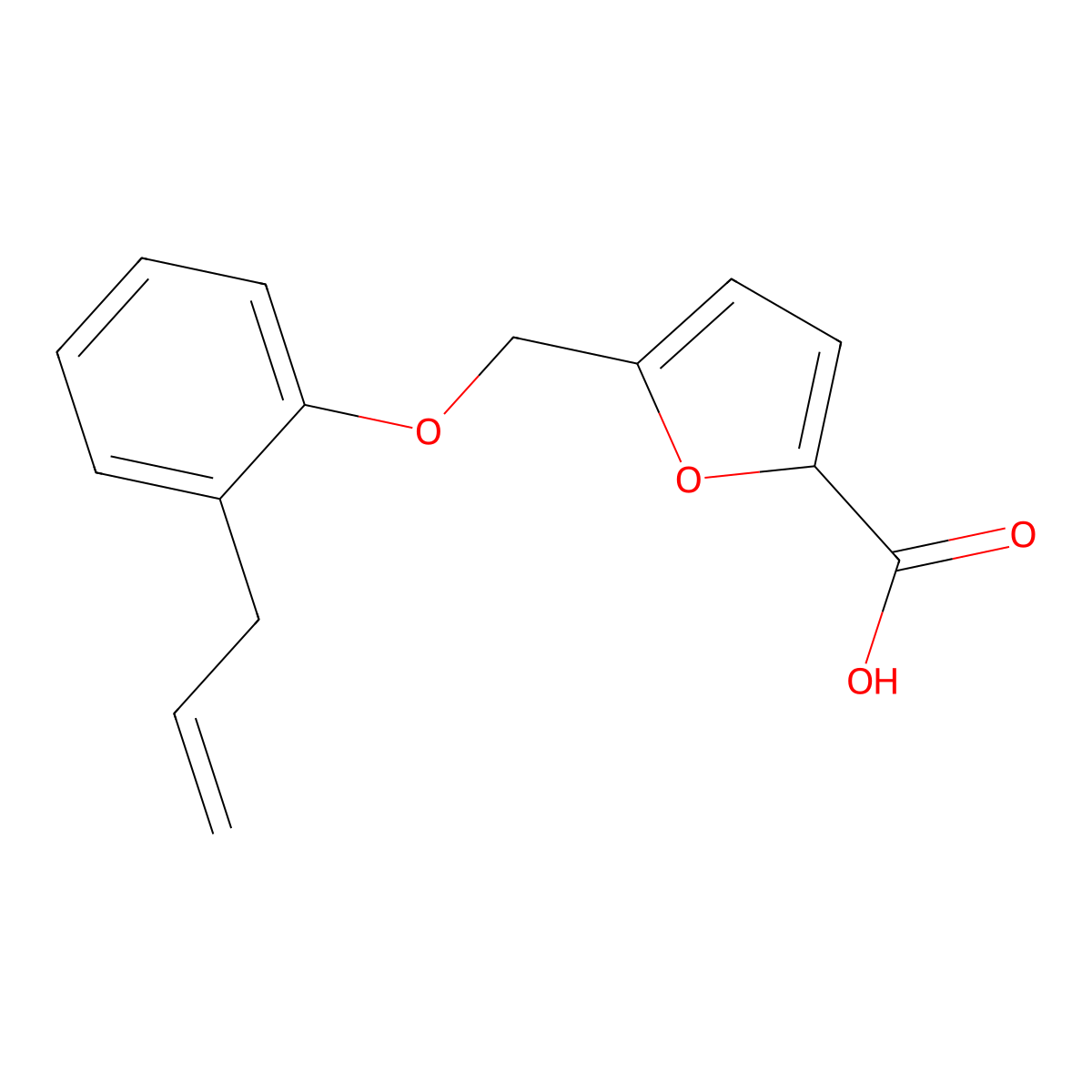 5-{[2-(Prop-2-en-1-yl)phenoxy]methyl}furan-2-carboxylic acid molecular structure, CAS 832737-74-3