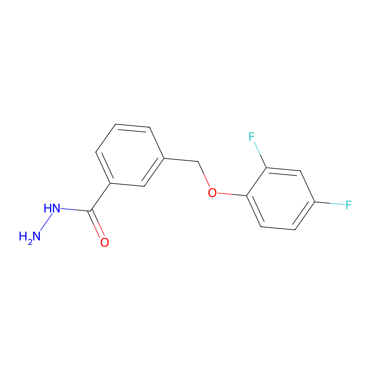 3-[(2,4-Difluorophenoxy)methyl]benzohydrazide molecular structure, CAS 832737-78-7