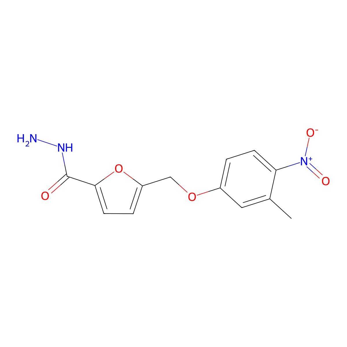 5-[(3-Methyl-4-nitrophenoxy)methyl]furan-2-carbohydrazide molecular structure, CAS 832737-79-8