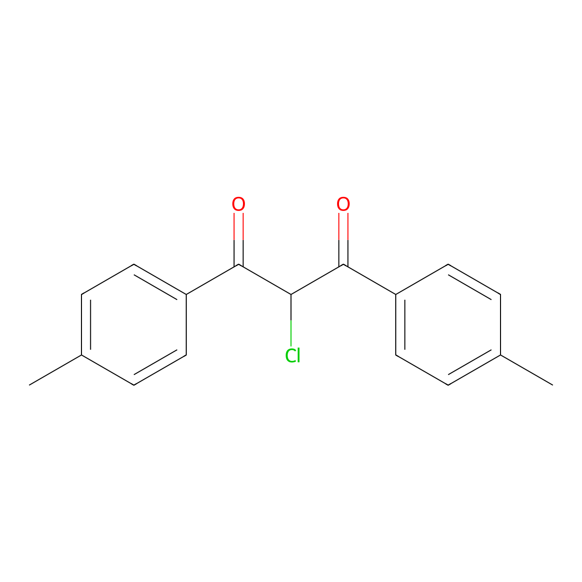 2-Chloro-1,3-bis(4-methylphenyl)propane-1,3-dione molecular structure, CAS 832737-81-2