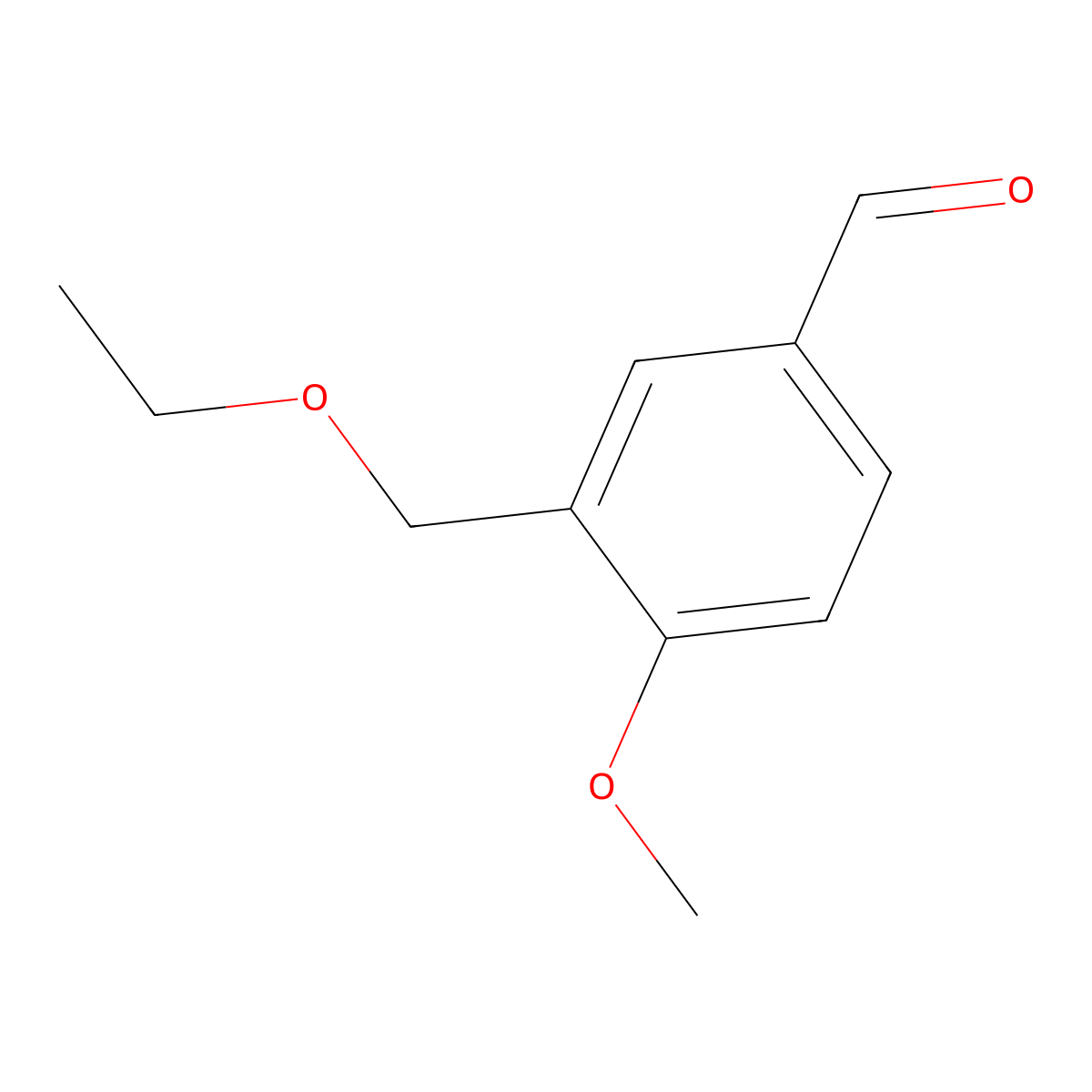 3-(Ethoxymethyl)-4-methoxybenzaldehyde molecular structure, CAS 832737-85-6