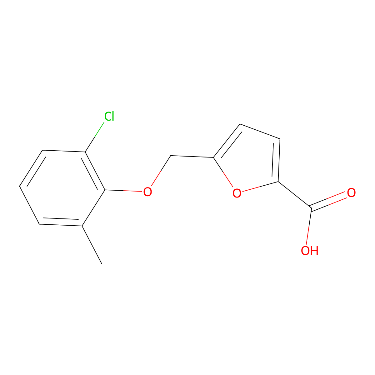 5-[(2-Chloro-6-methylphenoxy)methyl]-2-furoic acid molecular structure, CAS 832737-87-8