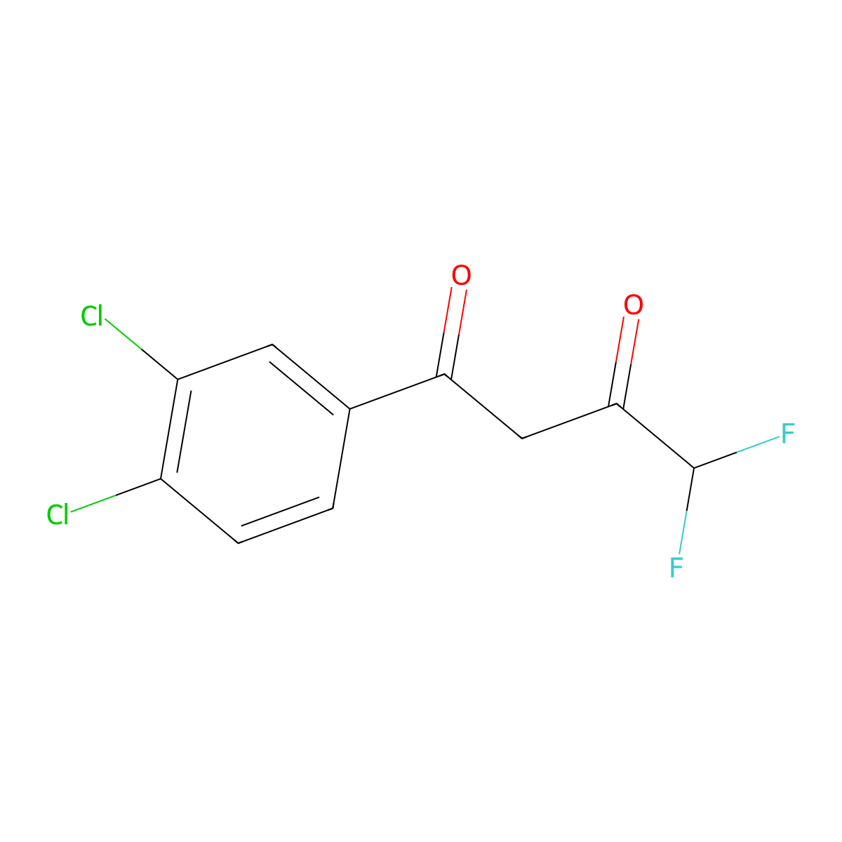 1-(3,4-Dichlorophenyl)-4,4-difluorobutane-1,3-dione molecular structure, CAS 832737-94-7