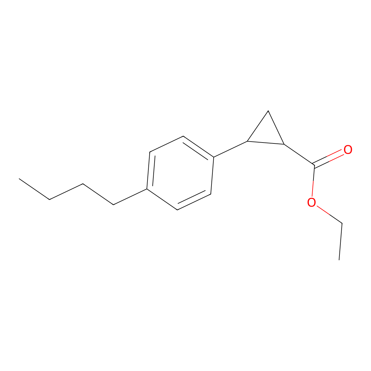 Ethyl 2-(4-butylphenyl)cyclopropanecarboxylate molecular structure, CAS 832737-95-8