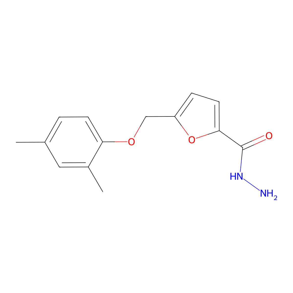 5-[(2,4-Dimethylphenoxy)methyl]furan-2-carbohydrazide molecular structure, CAS 832737-99-2